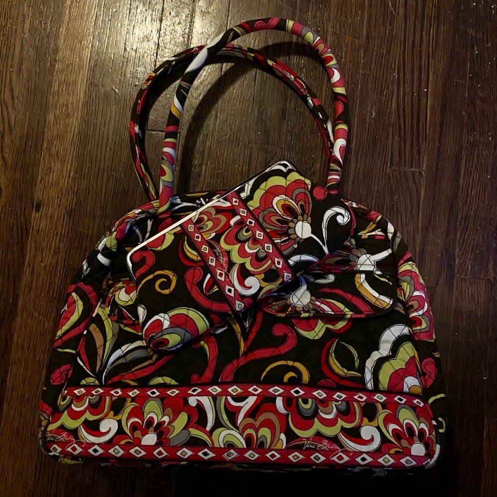 Vera Bradley Puccini Bowler Bag & Kisslock Wallet